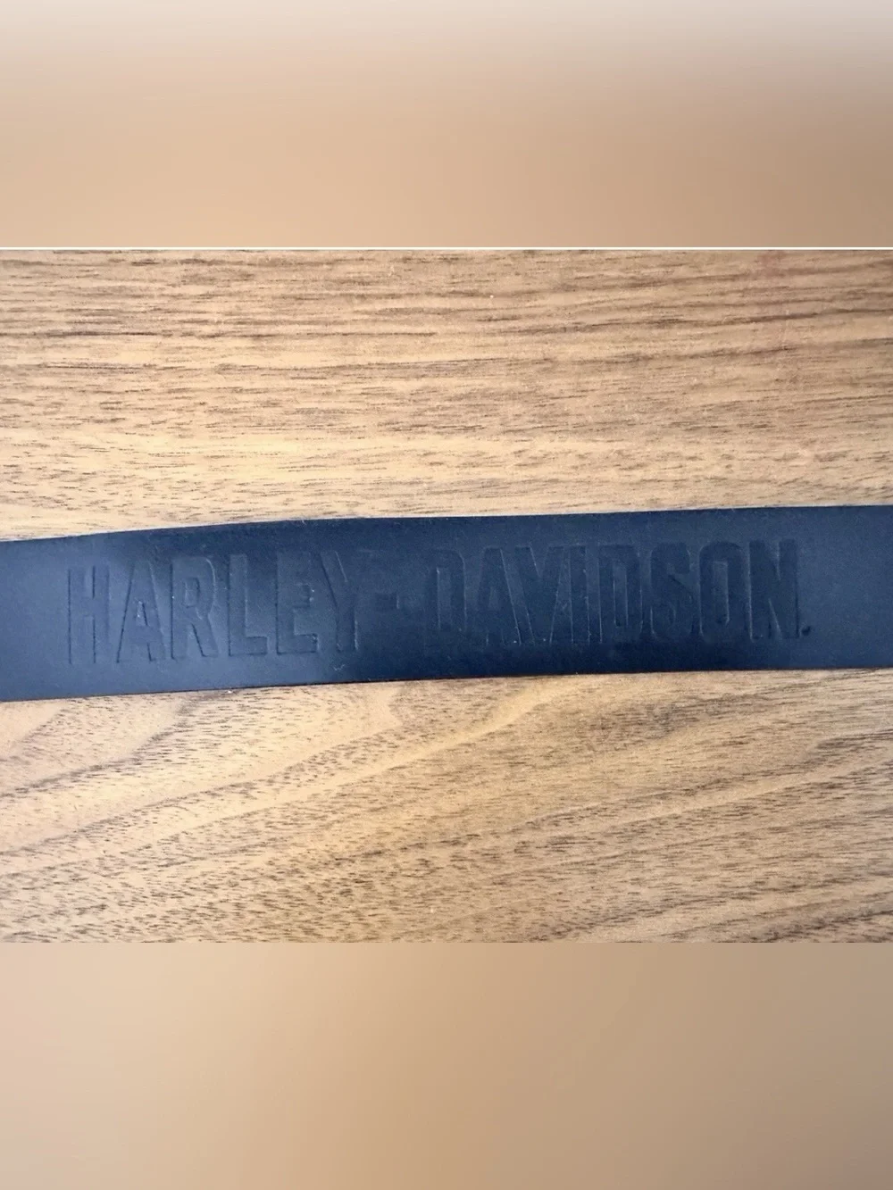 Harley-Davidson Vintage Race Genuine Black Leather Belt SZ 32 Antique Nickel NWT